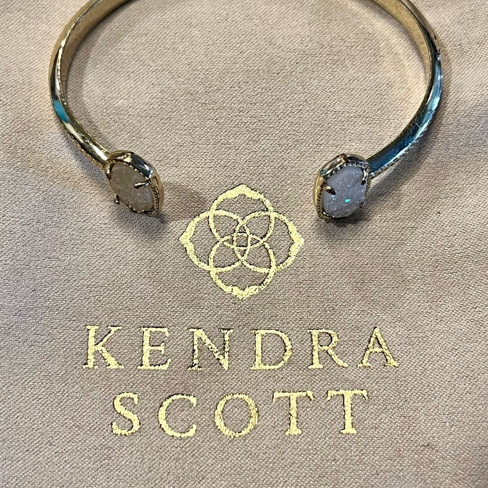 Kendra Scott Gold and White Cuff Bracelet